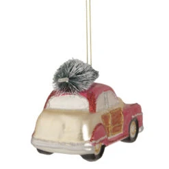 Northlight 5" Red And Gold Glitter Car With Christmas Tree Glass Ornament -Ornaments Store northlight tr01846 3 updated2022 32503.1665610429