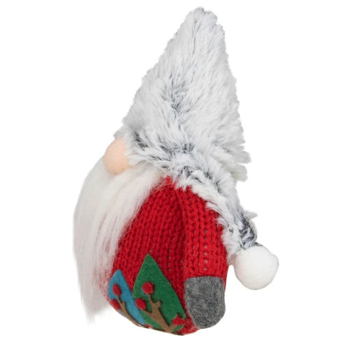 Northlight 6" Plush Red And Gray Stuffed Christmas Gnome 5 Northlight 6" Plush Red And Gray Stuffed Christmas Gnome - Image 3