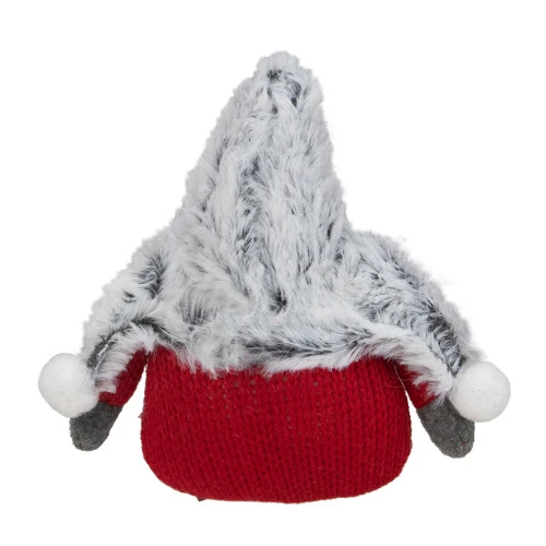 Northlight 6" Plush Red And Gray Stuffed Christmas Gnome 6 Northlight 6" Plush Red And Gray Stuffed Christmas Gnome - Image 4