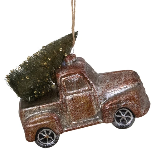 Northlight 5.75" Retro Mercury Glass Country Rustic Pickup Truck Christmas Ornament 3 Northlight 5.75" Retro Mercury Glass Country Rustic Pickup Truck Christmas Ornament