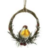 Northlight 4" Brown Bird Sitting In A Twig Wreath Christmas Ornament -Ornaments Store northlight tr8344520b 1 27639.1665611633