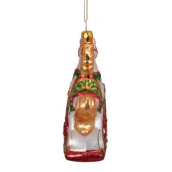 Northlight 5" White And Red Rocking Horse With Gifts Glass Christmas Ornament -Ornaments Store northlight tr83476 3 84192.1665610741
