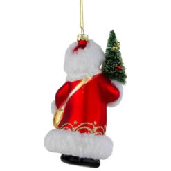 Northlight 6.25" Santa Claus With Christmas Tree Glass Ornament -Ornaments Store northlight tr83477 4 42023.1690469255