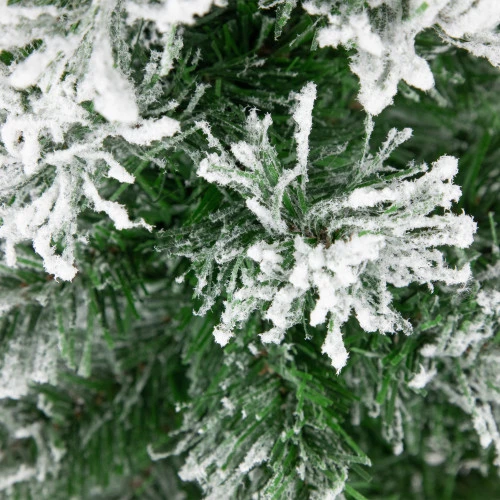 Northlight 22" Flocked Pine Full Artificial Christmas Tree In Burlap Base - Unlit 6 Northlight 22" Flocked Pine Full Artificial Christmas Tree In Burlap Base - Unlit - Image 4