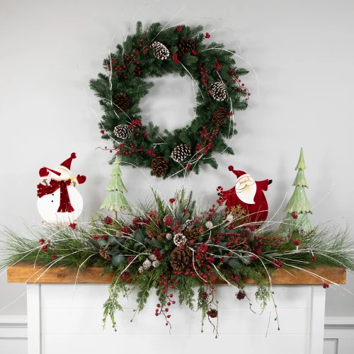 Northlight Mixed Eden Pine Artificial Christmas Wreath, 30-Inch, Unlit 4 Northlight Mixed Eden Pine Artificial Christmas Wreath, 30-Inch, Unlit - Image 2