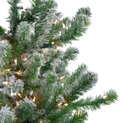 Northlight 4.5' Pre-Lit Full Flocked Natural Emerald Artificial Christmas Tree - Warm Clear Lights -Ornaments Store northlight v04016 1 99868.1588354134