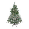 Northlight 4.5' Pre-Lit Full Flocked Natural Emerald Artificial Christmas Tree - Warm Clear Lights -Ornaments Store northlight v04016 12145.1588354133