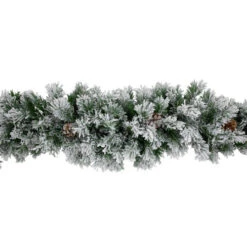Northlight 6.75' X 12" Flocked Angel Pine And Pine Cones Artificial Christmas Garland - Unlit -Ornaments Store northlight v15090 02 60516.1690555853