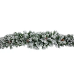 Northlight 6.75' X 12" Flocked Angel Pine And Pine Cones Artificial Christmas Garland - Unlit -Ornaments Store northlight v15090 05 65826.1690555853