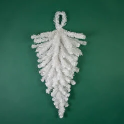 Northlight 30" Snow White Pine Artificial Teardrop Christmas Swag, Unlit -Ornaments Store northlight v15817 on20green 12192.1692025708