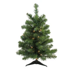 Northlight 2' Pre-Lit Medium Canadian Pine Artificial Christmas Tree - Clear Lights
