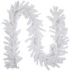 Northlight 9' X 8" Pre-Lit Snow White Artificial Christmas Garland, Clear Lights