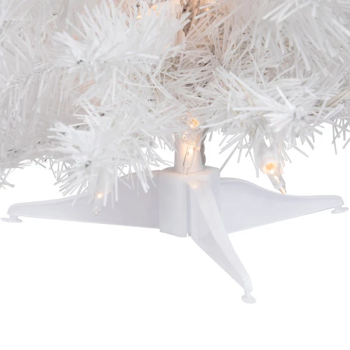 Northlight 18" Pre-Lit Medium Snow White Artificial Christmas Tree - Clear Lights 5 Northlight 18" Pre-Lit Medium Snow White Artificial Christmas Tree - Clear Lights - Image 3