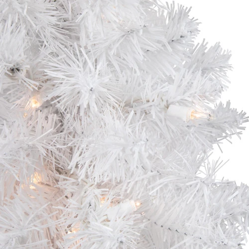 Northlight 18" Pre-Lit Medium Snow White Artificial Christmas Tree - Clear Lights 7 Northlight 18" Pre-Lit Medium Snow White Artificial Christmas Tree - Clear Lights - Image 5