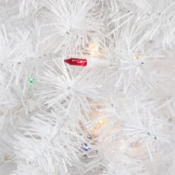 Northlight 18" Pre-Lit Snow White Artificial Christmas Tree, Multi Lights -Ornaments Store northlight v15865 04 10896.1691074597