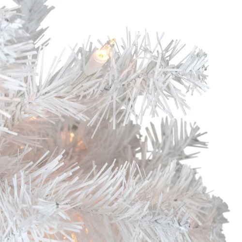 Northlight 3' Pre-Lit Snow White Artificial Christmas Tree, Clear Lights 4 Northlight 3' Pre-Lit Snow White Artificial Christmas Tree, Clear Lights - Image 2