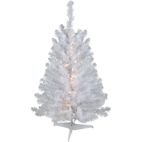 Northlight 3' Pre-Lit LED Snow White Medium Artificial Christmas Tree - Clear Lights 3 Northlight 3' Pre-Lit LED Snow White Medium Artificial Christmas Tree - Clear Lights