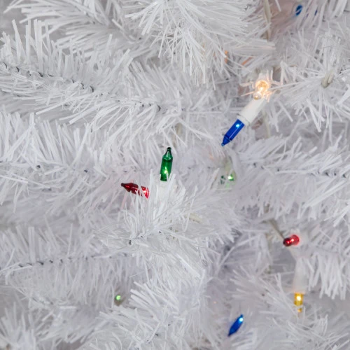 Northlight 3' Pre-Lit Snow White Artificial Christmas Tree, Multi Lights 6 Northlight 3' Pre-Lit Snow White Artificial Christmas Tree, Multi Lights - Image 4