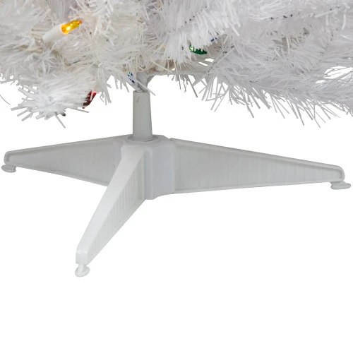 Northlight 3' Pre-Lit Snow White Artificial Christmas Tree, Multi Lights 4 Northlight 3' Pre-Lit Snow White Artificial Christmas Tree, Multi Lights - Image 2