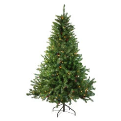 Northlight 5' Pre-Lit Medium Canadian Pine Artificial Christmas Tree - Multicolor Lights