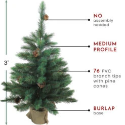Northlight 3' Potted Royal Oregon Pine Burlap Base Full Artificial Christmas Tree - Unlit -Ornaments Store northlight v15919 thumbnail 85202.1665591527