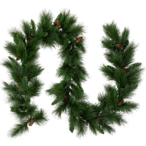 Northlight 9' X 14" White Valley Pine With Pine Cones Artificial Christmas Garland - Unlit 3 Northlight 9' X 14" White Valley Pine With Pine Cones Artificial Christmas Garland - Unlit