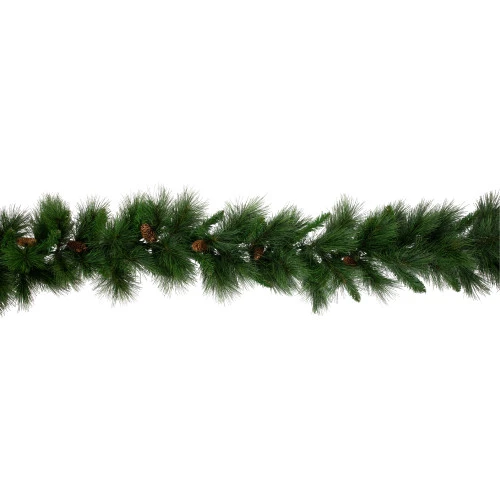 Northlight 9' X 14" White Valley Pine With Pine Cones Artificial Christmas Garland - Unlit 6 Northlight 9' X 14" White Valley Pine With Pine Cones Artificial Christmas Garland - Unlit - Image 4