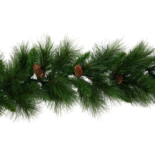Northlight 9' X 14" White Valley Pine With Pine Cones Artificial Christmas Garland - Unlit 7 Northlight 9' X 14" White Valley Pine With Pine Cones Artificial Christmas Garland - Unlit - Image 5