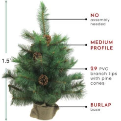 Northlight 18" Medium Royal Oregon Pine Burlap Base Artificial Christmas Tree - Unlit -Ornaments Store northlight v15923 thumbnail 87606.1604542604