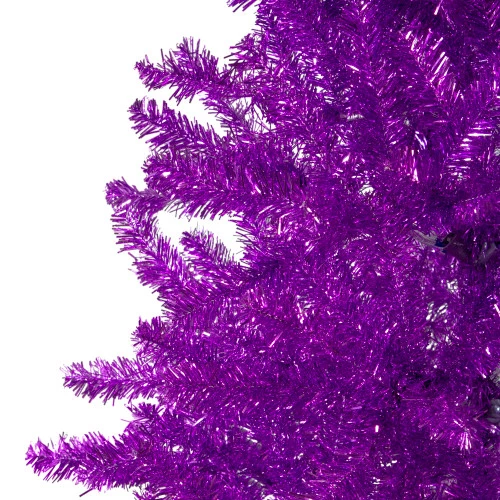 Northlight 6' Metallic Purple Tinsel Artificial Christmas Tree - Unlit 6 Northlight 6' Metallic Purple Tinsel Artificial Christmas Tree - Unlit - Image 4