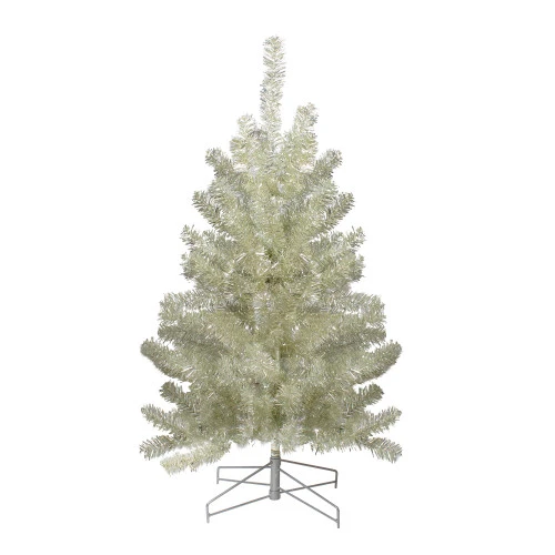Northlight 3' Metallic Platinum Artificial Tinsel Christmas Tree - Unlit 3 Northlight 3' Metallic Platinum Artificial Tinsel Christmas Tree - Unlit