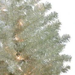 Northlight 4.5' Soft Metallic Champagne Artificial Tinsel Christmas Tree - Clear Lights -Ornaments Store northlight v27339 1 13811.1588354077