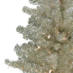 Northlight Metallic Platinum Artificial Tinsel Christmas Tree - 7 Ft Clear Lights -Ornaments Store northlight v27340 same20as20v27341 1 31206.1665610424
