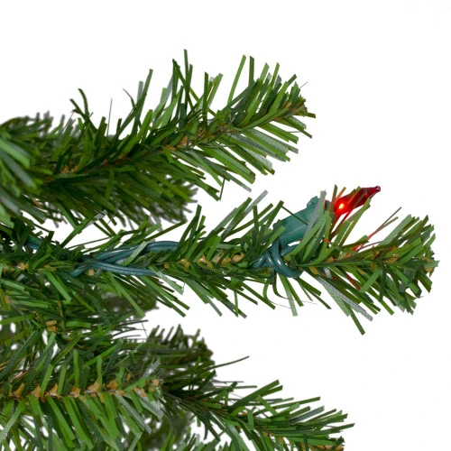 Northlight 6.5' Pre-Lit Canadian Pine Artificial Pencil Christmas Tree - Multi Lights 6 Northlight 6.5' Pre-Lit Canadian Pine Artificial Pencil Christmas Tree - Multi Lights - Image 4