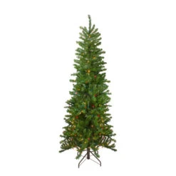Northlight 6.5' Pre-Lit Canadian Pine Artificial Pencil Christmas Tree - Multi Lights