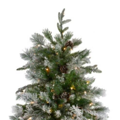 Northlight 7.5' Pre-Lit Flocked Rosemary Emerald Angel Pine Artificial Christmas Tree - Clear LED Lights -Ornaments Store northlight v27363 3 28669.1588355118