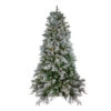 Northlight 9' Pre-Lit Flocked Rosemary Emerald Angel Pine Artificial Christmas Tree - Clear LED Lights -Ornaments Store northlight v27363 39713.1588369127