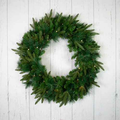 Northlight Pre-Lit Green Mixed Rosemary Emerald Angel Pine Artificial Christmas Wreath - 30-Inch, Clear Lights 8 Northlight Pre-Lit Green Mixed Rosemary Emerald Angel Pine Artificial Christmas Wreath - 30-Inch, Clear Lights - Image 6