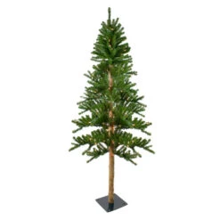 Northlight 6' Pre-Lit Pencil Alpine Artificial Christmas Tree, Clear Lights