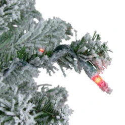 Northlight Set Of 3 Pre-Lit Slim Flocked Alpine Artificial Christmas Trees 6' - Multicolor Lights -Ornaments Store northlight v27442 4 61306.1665696781