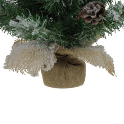 Northlight 24" Flocked Pine Artificial Christmas Tree In Burlap Base - Unlit -Ornaments Store northlight v28322 3 41703.1665580035
