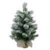 Northlight 24" Flocked Pine Artificial Christmas Tree In Burlap Base - Unlit -Ornaments Store northlight v28322 37484.1665580035