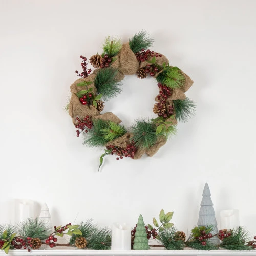 Northlight 4.5' X 5.5" Green And Red Snow Dusted Artificial Christmas Garland - Unlit 4 Northlight 4.5' X 5.5" Green And Red Snow Dusted Artificial Christmas Garland - Unlit - Image 2