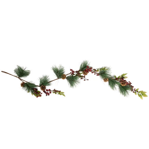 Northlight 4.5' X 5.5" Green And Red Snow Dusted Artificial Christmas Garland - Unlit 3 Northlight 4.5' X 5.5" Green And Red Snow Dusted Artificial Christmas Garland - Unlit