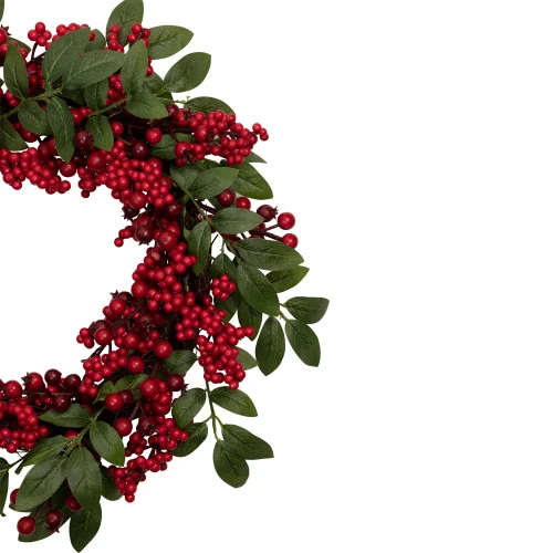 Northlight Lush Berry And Leaf Artificial Christmas Wreath, 18-Inch, Unlit 6 Northlight Lush Berry And Leaf Artificial Christmas Wreath, 18-Inch, Unlit - Image 4