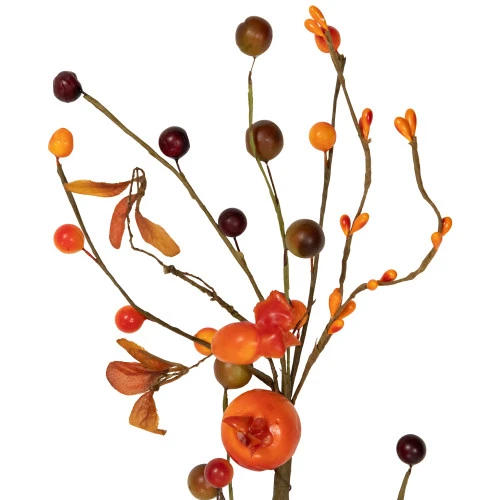 Northlight 5' X 6" Fall Harvest Berries And Leaves Twig Artificial Garland, Unlit 8 Northlight 5' X 6" Fall Harvest Berries And Leaves Twig Artificial Garland, Unlit - Image 6