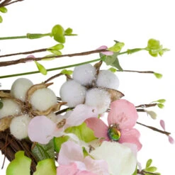 Northlight 18-Inch Pink And Green Hydrangeas With Cotton Artificial Floral Wreath 9 Northlight 18-Inch Pink And Green Hydrangeas With Cotton Artificial Floral Wreath -Ornaments Store northlight vm18629 3 updated 11578.1623506659