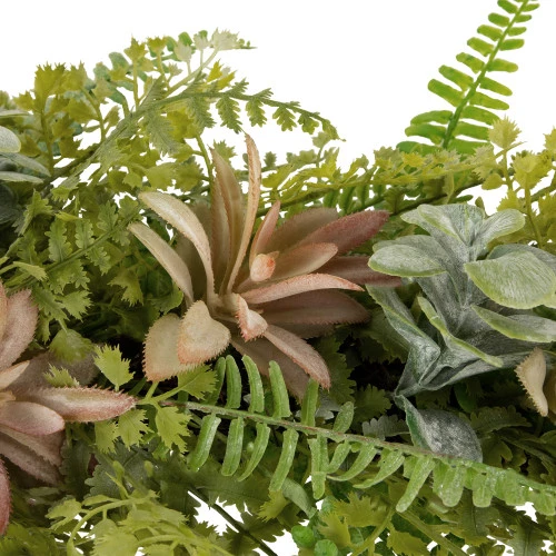 Northlight 28" Leaves And Succulents Artificial Spring Teardrop Swag - Unlit 4 Northlight 28" Leaves And Succulents Artificial Spring Teardrop Swag - Unlit - Image 2