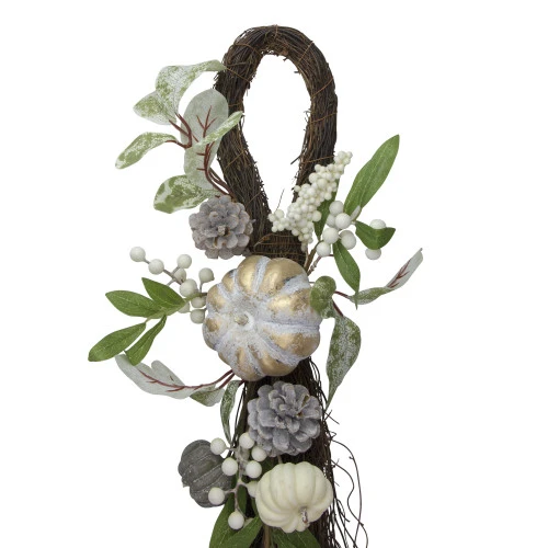 Northlight 26" Pumpkin, Berries And Leaves Twig Fall Harvest Artificial Thanksgiving Swag 4 Northlight 26" Pumpkin, Berries And Leaves Twig Fall Harvest Artificial Thanksgiving Swag - Image 2