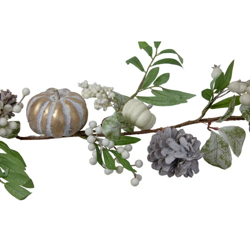 Northlight 5' X 8" Pumpkin, Berries And Leaves Artificial Thanksgiving Garland - Unlit 5 Northlight 5' X 8" Pumpkin, Berries And Leaves Artificial Thanksgiving Garland - Unlit - Image 3